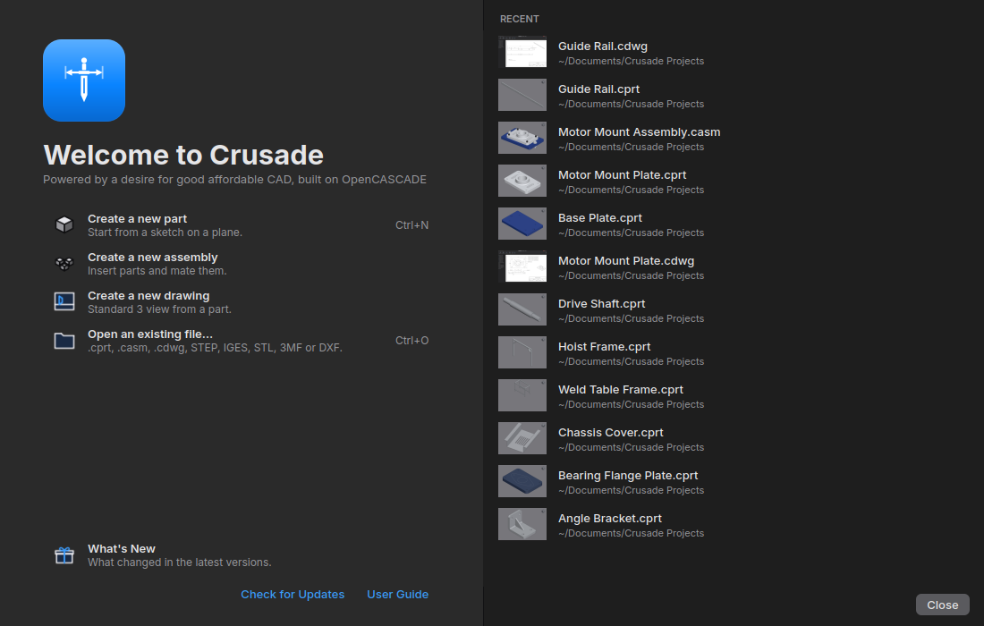 Crusade's Home window